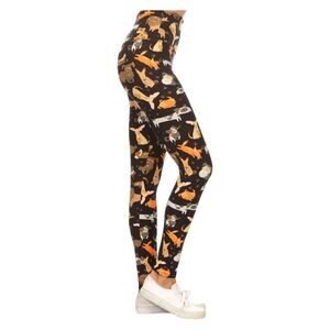 Leggings Depot Black Dog Print Leggings NEW TAGS Womens Size L/XL